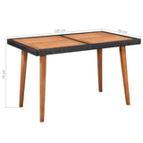 5 Piece Outdoor Dining Set Poly Rattan Black and Brown 44075