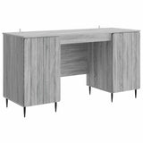 Desk with Shelf Grey Sonoma 142.5 x 50 x 75 cm Engineered Wood 3414591