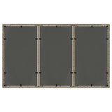 Garden Table with Glass Top Grey 150x90x75 cm Poly Rattan 365532