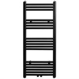 Black Bathroom Central Heating Towel Rail Radiator 500x1160mm 141907