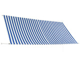 Retractable Awning 350x150 cm Blue and White 143750