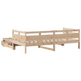 Daybed with Trundle and Drawers without Mattress 80x200 cm 3302233