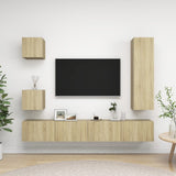 5 Piece TV Cabinet Set Sonoma Oak Engineered Wood 3079012