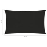 ZNTS Sunshade Sail 160 g/m² Black 5x8 m HDPE 311743