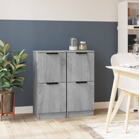 ZNTS Sideboards 2 pcs Grey Sonoma 30x30x70 cm Engineered Wood 817021