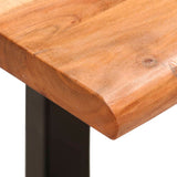 Live Edge Bench 110 cm Solid Acacia Wood and Steel 286456