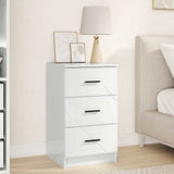 Bedside Cabinet with Drawer High gloss white 38 x 38 x 66 cm 883378