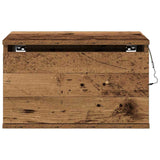 Wall-mounted Bedside Cabinet 2 pcs Old Wood Engineered Wood 863079
