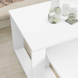 Coffee Table Set 2 pcs White Engineered Wood 8000132