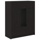 Sideboard with Drawers and Doors Black Oak 73x31x90 cm 861851