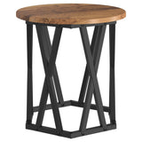 ZNTS Nesting Side Tables - Rustic Wood Look, Made of Engineered Wood 868247
