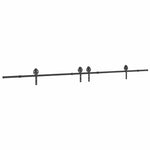 Sliding Door Hardware Kit 400 cm Steel Black 3295798