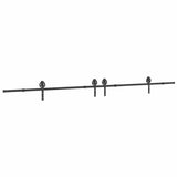 Sliding Door Hardware Kit 400 cm Steel Black 3295798