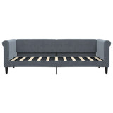 Day Bed without Mattress Dark Grey 90x190 cm Single Velvet 354261