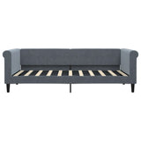 Day Bed without Mattress Dark Grey 90x190 cm Velvet 354261