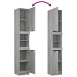 ZNTS 3 Piece Bathroom Cabinet Set Grey Sonoma Engineered Wood 3115882