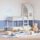 Kids' Bed Roof White 55x99x139.5 cm Solid Wood Pine 846892
