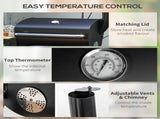 Charcoal BBQ, with Thermometer, Shelves and Wheels T3398P314719