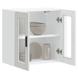 Kitchen Wall Cabinet with Glass Door Porto White 854147