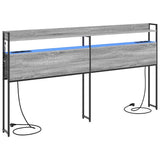Headboard with Shelf Grey sonoma 200 cm Engineered wood 859718