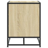 Shoe Bench Sonoma Oak 80x40x53.5 cm Engineered Wood and Metal 849225