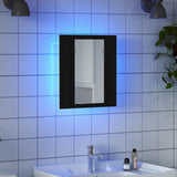 LED Bathroom Mirror Cabinet Black 40x12x45 cm Acrylic 804949