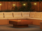 Fire Pit Brown 80 x 80 x 40 cm Weathering Steel 858957