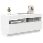 TV Cabinet with LED Lights White 80x35x40 cm 804445