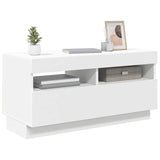 TV Cabinet with LED Lights White 80x35x40 cm 804445