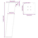 Coffee Table Legs 4 pcs Natural Steel 42 cm Steel 4012503