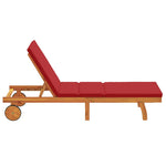 Sun Lounger Reclining Brown 63 x 199 x 85cm Solid Acacia wood 4105539