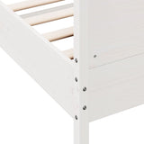 Bed Frame without Mattress White 120x190 cm Small Double Solid Wood Pine 3216186