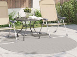 Area Rugs Round PALMERAS Cream 120 CM Polyester 42022632