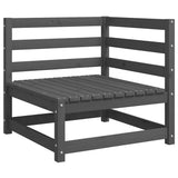 Garden Corner Sofas 2 pcs Grey Solid Wood Pine 805677