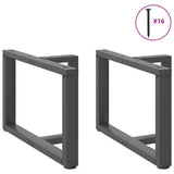 Coffee Table Legs T-Shaped 2 pcs Anthracite 60x25x cm Steel 4013034