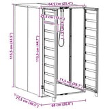 Wheelie Bin Storage with Gas Lift-up Lid for 240L Bin Steel 42018681