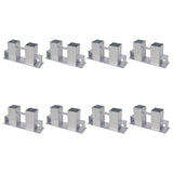Firewood Stacking Aids 8 pcs Steel Silver 278714