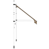 43227 Manual Retractable Awning 250 cm Yellow and Blue Stripes