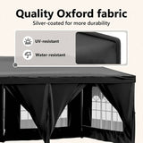 Folding Party Tent with Sidewalls Black 3x6 m 93546