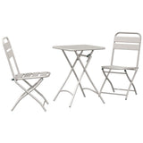 Bistro Set 3 pcs Beige Steel 42002953
