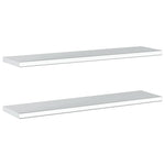 ZNTS Wall Shelves 2 pcs 100x23.5x3 cm Silver Stainless Steel 30280