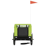 Pet Bike Trailer Green and Black Oxford Fabric and Iron 94011