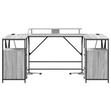 Desk with Shelf Grey Sonoma 182 x 101 x 87.5 cm Engineered Wood 3376139