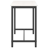 Table White 100 x 50 x 77 cm Engineered Wood and Steel 873785