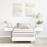 Bed Frame No Mattress White 90x190 cm Single Engineered Wood 861084