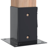 Post Bases Square 12 pcs Anthracite 91x91 mm Powder-coated Steel 42000029