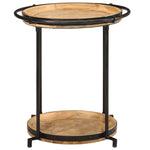 ZNTS Side Table Ø55x60 cm Solid Wood Mango 4013511