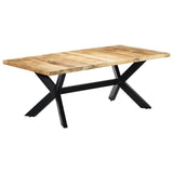 ZNTS Dining Table 200x100x75 cm Solid Mango Wood 247427