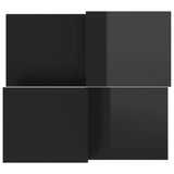 Coffee Tables 2 pcs High Gloss Black Engineered Wood 3216156