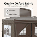 Folding Party Tent with Sidewalls Taupe 3x3 m 93526